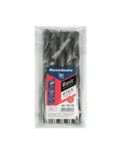 Набор сверл Rennbohr Basic Prom HSS-R 12.5x151мм / 461125