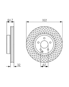 Тормозной диск 0986479652 Bosch