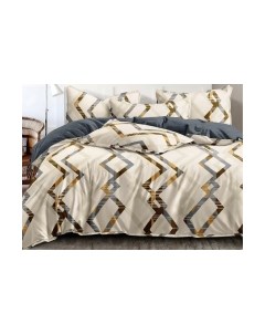 Комплект постельного белья Поплин Luxe 2сп с европростыней / П-296 Alleri