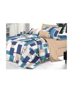 Комплект постельного белья Поплин Luxe 2сп с европростыней / П-236 Alleri