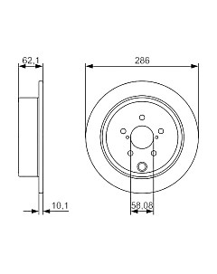 Тормозной диск 0986479A10 Bosch