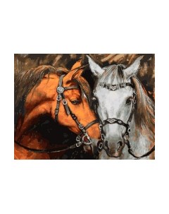 Картина по номерам БЕЛОСНЕЖКА Белая и гнедая / 935-AS Белоснежка
