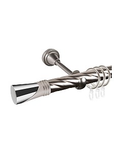 Карниз для штор АС ФОРОС Grace D25К составной + наконечники Вега хром Ас форос