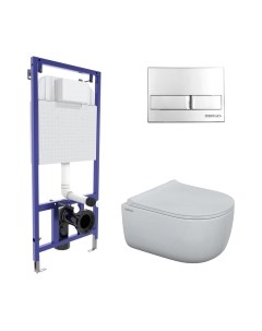 Унитаз подвесной с инсталляцией Berges Ego Rimless / 047213