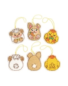 Набор для вышивания Пасхальный кролик и его друзья / 1860 Риолис