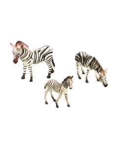 Набор фигурок коллекционных Masai Mara Мир диких животных. Семья зебр / MM211-237 Masai mara