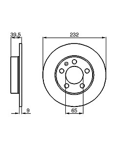 Тормозной диск 0986478868 Bosch