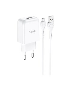 Зарядное устройство сетевое Hoco N2 + кабель AM-MicroBM / 6931474728852