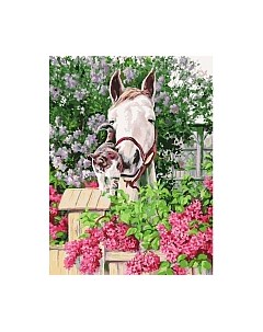 Картина по номерам Нежная привязанность / 3075-CS Белоснежка