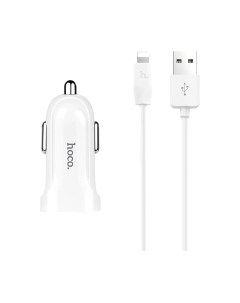 Зарядное устройство автомобильное Hoco Z2 + кабель AM-8pin Lightning / 6957531067771