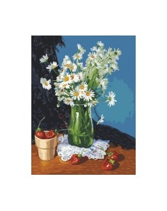 Картина по номерам БЕЛОСНЕЖКА Ромашки и клубника / 365-AS Белоснежка