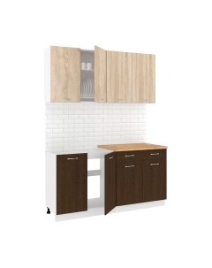 Кухонный гарнитур Кортекс-мебель Корнелия Лира-лайт 1.6м