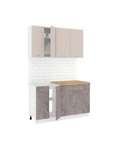 Кухонный гарнитур Кортекс-мебель Корнелия Лира-лайт 1.4м