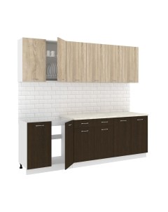 Кухонный гарнитур Кортекс-мебель Корнелия Лира-лайт 2.4м