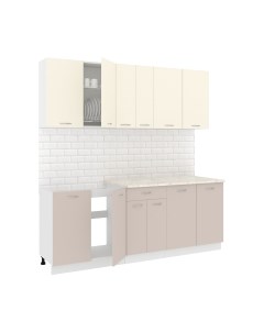 Кухонный гарнитур Кортекс-мебель Корнелия Лира-лайт 2.1м
