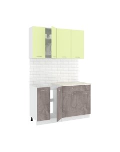 Кухонный гарнитур Кортекс-мебель Корнелия Лира-лайт 1.4м