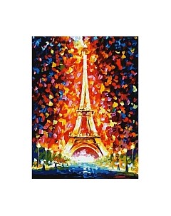 Картина по номерам БЕЛОСНЕЖКА Париж. Огни Эйфелевой башни / 3026-CS Белоснежка