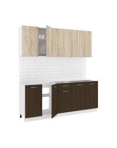 Кухонный гарнитур Кортекс-мебель Корнелия Лира-лайт 2.0м без столешницы