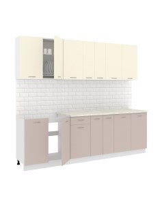 Кухонный гарнитур Кортекс-мебель Корнелия Лира-лайт 2.5м