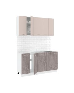 Кухонный гарнитур Кортекс-мебель Корнелия Лира-лайт 1.5м без столешницы