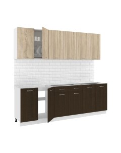 Кухонный гарнитур Кортекс-мебель Корнелия Лира-лайт 2.4м без столешницы