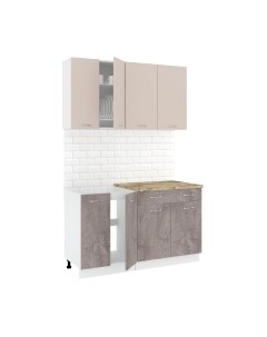 Кухонный гарнитур Кортекс-мебель Корнелия Лира-лайт 1.4м