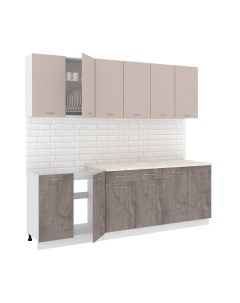 Кухонный гарнитур Кортекс-мебель Корнелия Лира-лайт 2.4м