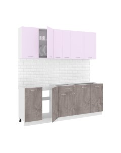 Кухонный гарнитур Кортекс-мебель Корнелия Лира-лайт 2.1м без столешницы