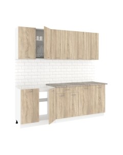 Кухонный гарнитур Кортекс-мебель Корнелия Лира-лайт 2.2м