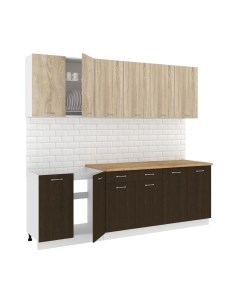 Кухонный гарнитур Кортекс-мебель Корнелия Лира-лайт 2.4м