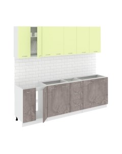 Кухонный гарнитур Кортекс-мебель Корнелия Лира 2.4 без столешницы