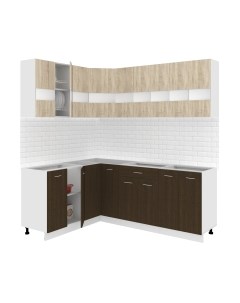 Кухонный гарнитур Кортекс-мебель Корнелия Экстра 1.5x2.1 без столешницы