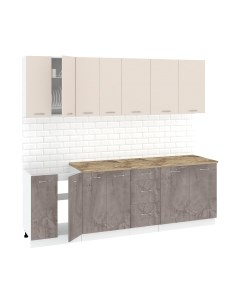 Кухонный гарнитур Кортекс-мебель Корнелия Лира 2.4м