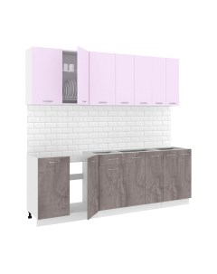 Кухонный гарнитур Кортекс-мебель Корнелия Лира-лайт 2.3м без столешницы