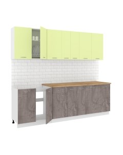 Кухонный гарнитур Кортекс-мебель Корнелия Лира-лайт 2.5м