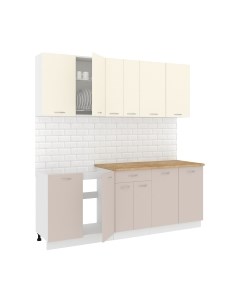 Кухонный гарнитур Кортекс-мебель Корнелия Лира-лайт 2.1м