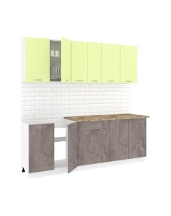 Кухонный гарнитур Кортекс-мебель Корнелия Лира-лайт 2.2м