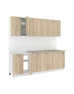 Кухонный гарнитур Кортекс-мебель Корнелия Лира-лайт 2.3м