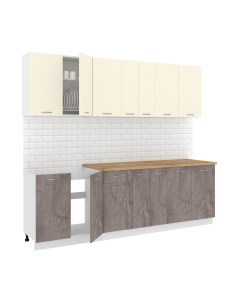 Кухонный гарнитур Кортекс-мебель Корнелия Лира-лайт 2.5м