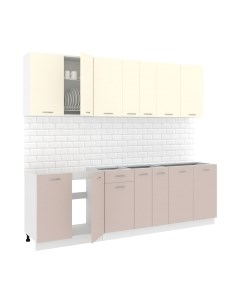 Кухонный гарнитур Кортекс-мебель Корнелия Лира-лайт 2.5м без столешницы
