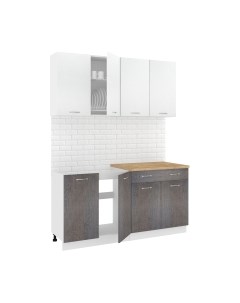 Кухонный гарнитур Кортекс-мебель Корнелия Лира-лайт 1.6м