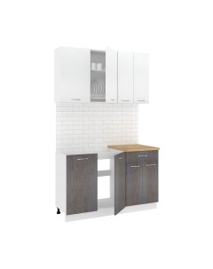 Кухонный гарнитур Кортекс-мебель Корнелия Лира-лайт 1.3м