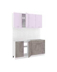 Кухонный гарнитур Кортекс-мебель Корнелия Лира-лайт 1.6м без столешницы