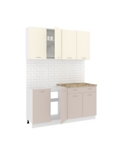 Кухонный гарнитур Кортекс-мебель Корнелия Лира-лайт 1.6м