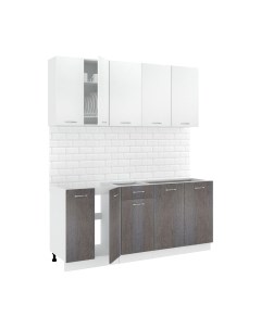 Кухонный гарнитур Кортекс-мебель Корнелия Лира-лайт 1.8м без столешницы