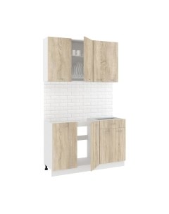 Кухонный гарнитур Кортекс-мебель Корнелия Лира-лайт 1.3м без столешницы