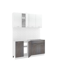 Кухонный гарнитур Кортекс-мебель Корнелия Лира-лайт 1.6м без столешницы