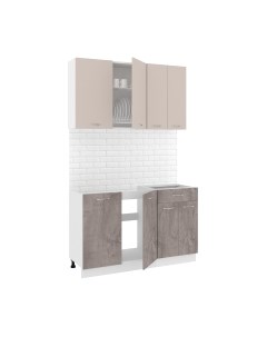 Кухонный гарнитур Кортекс-мебель Корнелия Лира-лайт 1.3м без столешницы