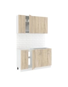 Кухонный гарнитур Кортекс-мебель Корнелия Лира-лайт 1.4м без столешницы