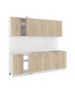 Кухонный гарнитур Кортекс-мебель Корнелия Лира-лайт 2.4м без столешницы